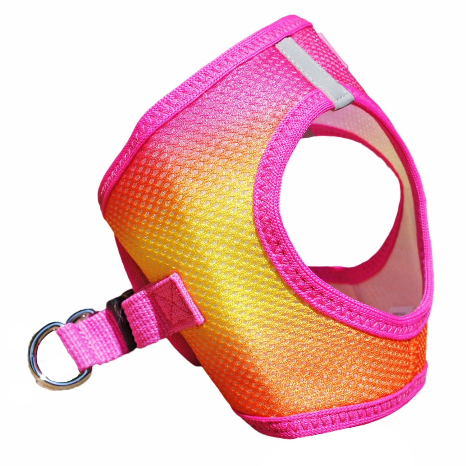 American River Choke Free Dog Harness Ombre Collection - Raspberry Pink and Orange