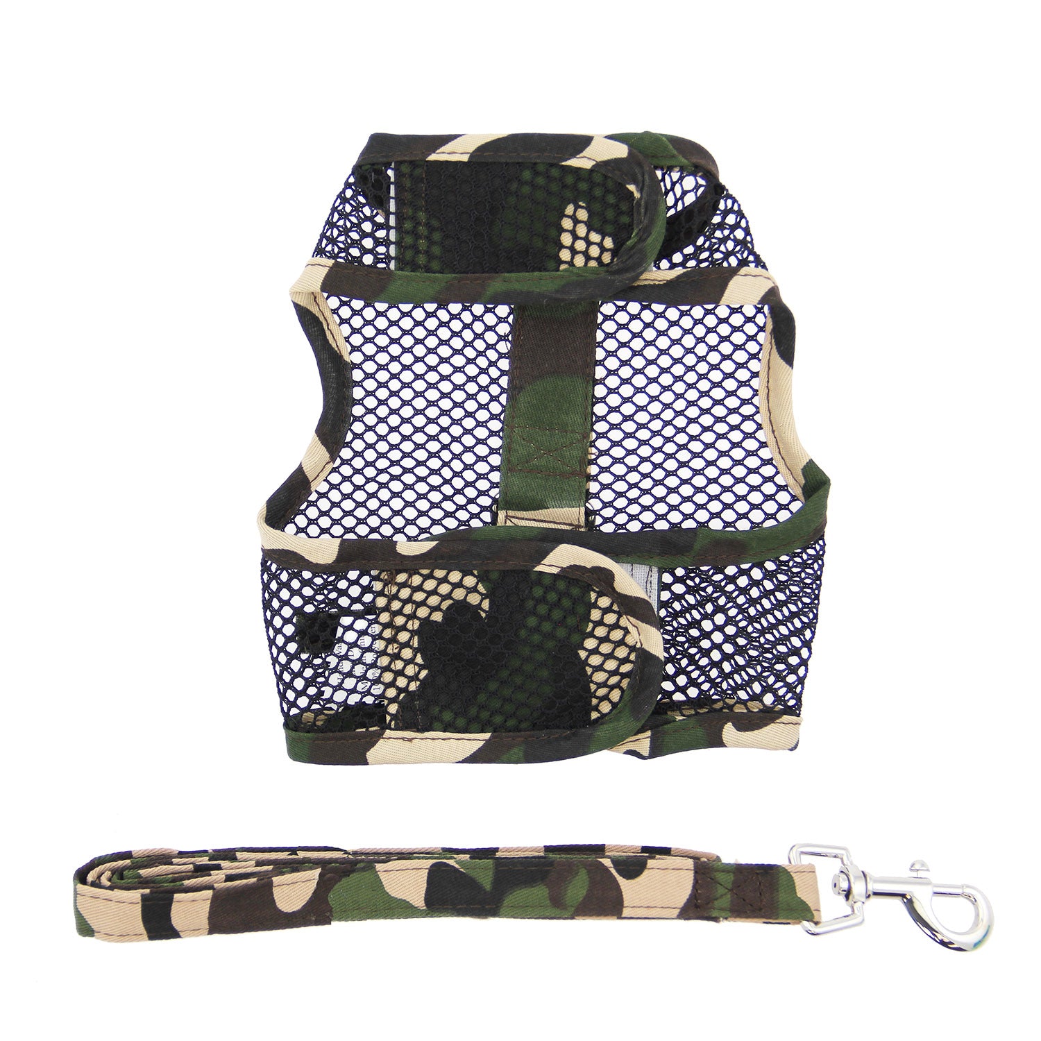 Cool Mesh Dog Harness with Leash - Camouflage