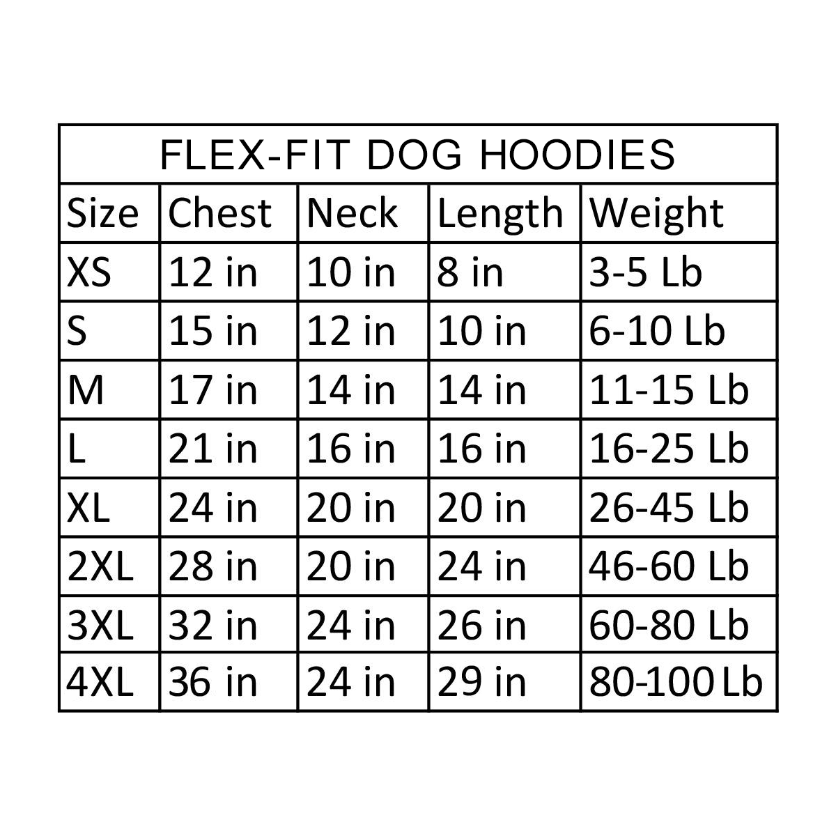 Flex-Fit Dog Hoodie - Black