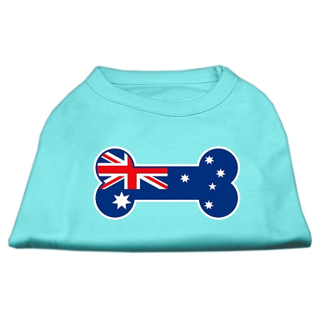 Bone Shaped Australian Flag Screen Print Shirts for Dogs