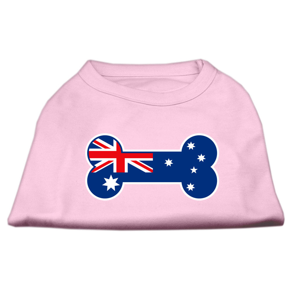 Bone Shaped Australian Flag Screen Print Shirts for Dogs