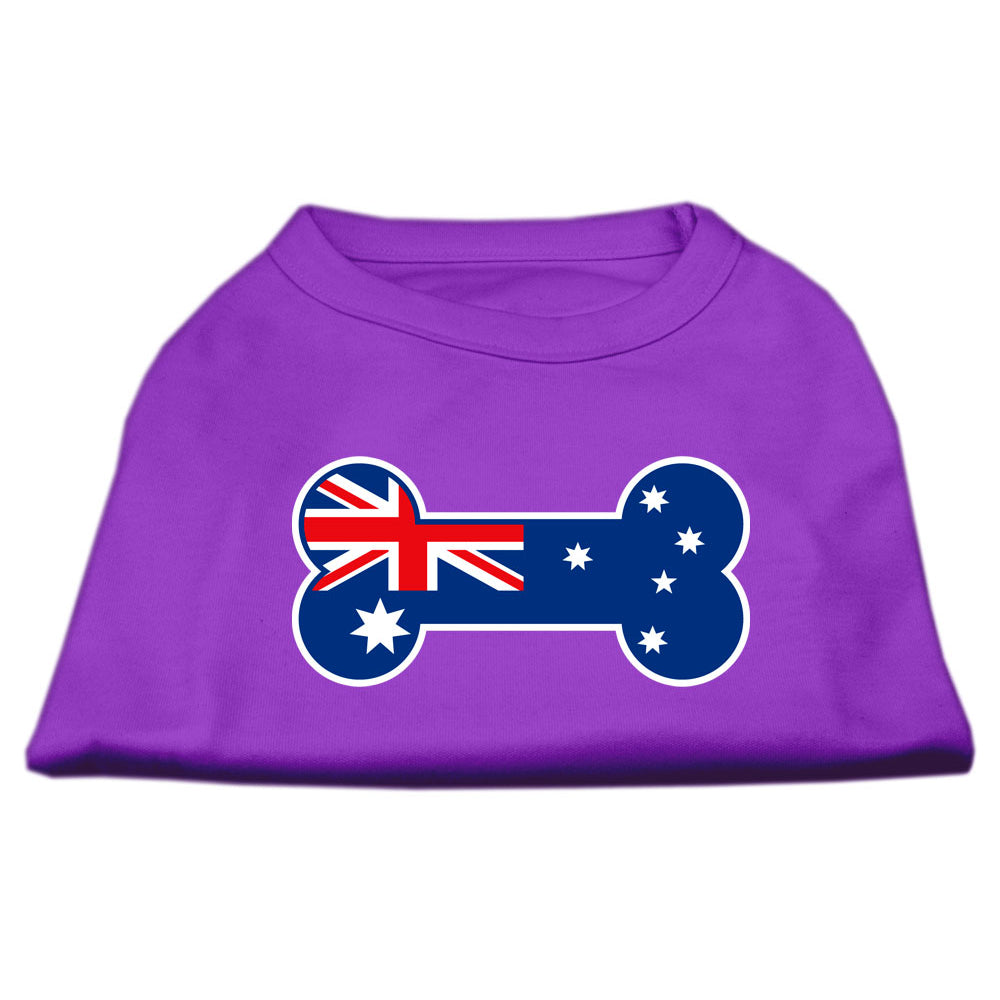 Bone Shaped Australian Flag Screen Print Shirts for Dogs