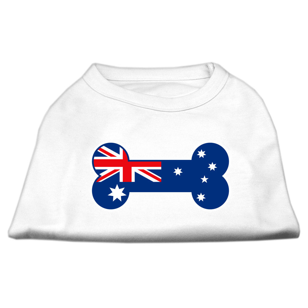 Bone Shaped Australian Flag Screen Print Shirts for Dogs